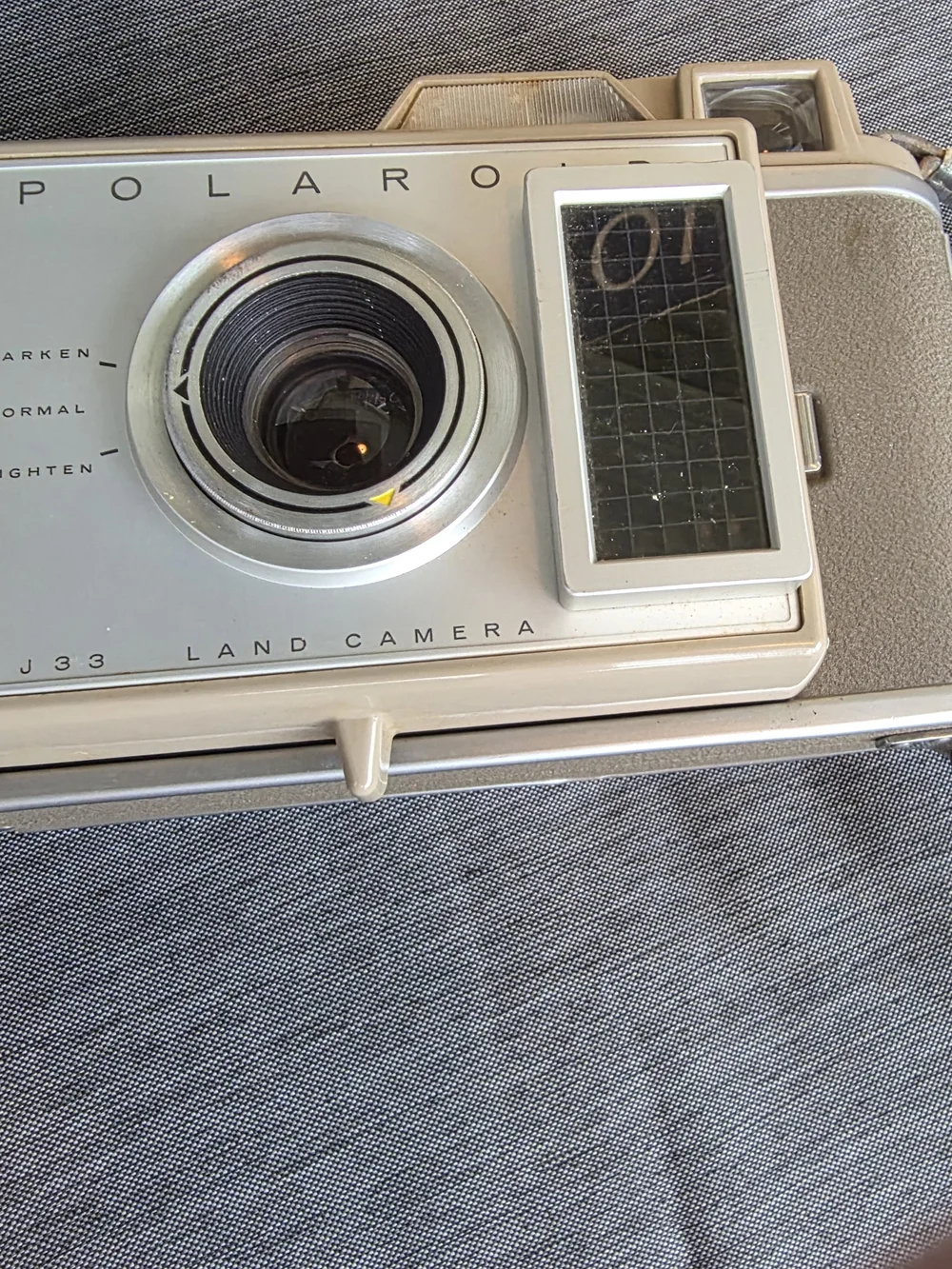 Polaroid Cream and Brown Electric Eye Land Camera with Box and Case
